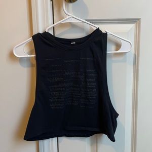 Lululemon all yours crop tank top size 2